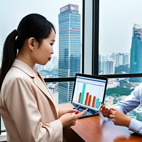 **

Prompt:  Financial advisor explaining risk tolerance to a young Vietnamese investor, using charts and graphs, modern office setting, Hồ Chí Minh City skyline in the background, emphasis on building trust and financial literacy.

**