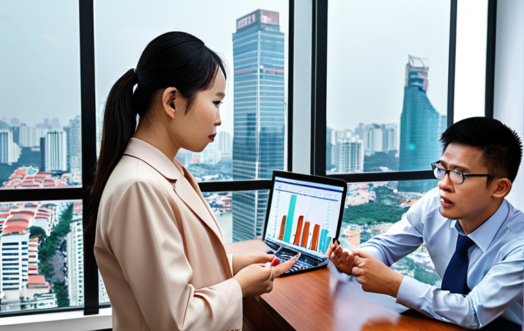 **
Prompt: Financial advisor explaining risk tolerance to a young Vietnamese investor, using charts and graphs, modern office setting, Hồ Chí Minh City skyline in the background, emphasis on building trust and financial literacy.
**
