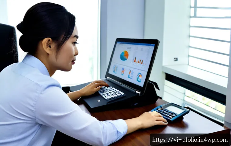 Home 17 투자 포트폴리오에서 신뢰할 수 있는 데이터 원천 - Photorealistic Vietnamese financial analyst in a modern Ho Chi Minh City office, calmly comparing in...